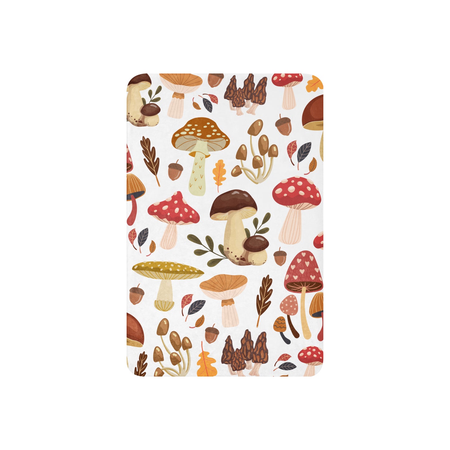 Retro Mushroom Sherpa Blanket